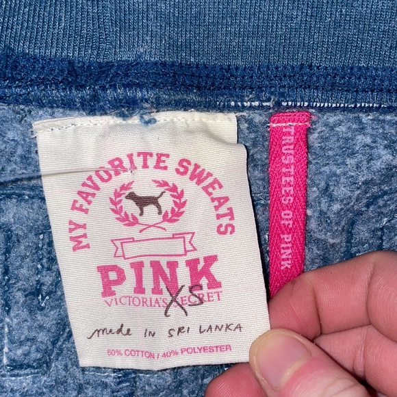 💜2 For $25💜Vintage Y2K VS PINK University Of PINK  My Favorite Sweats Sweatpants - Picture 5 of 5